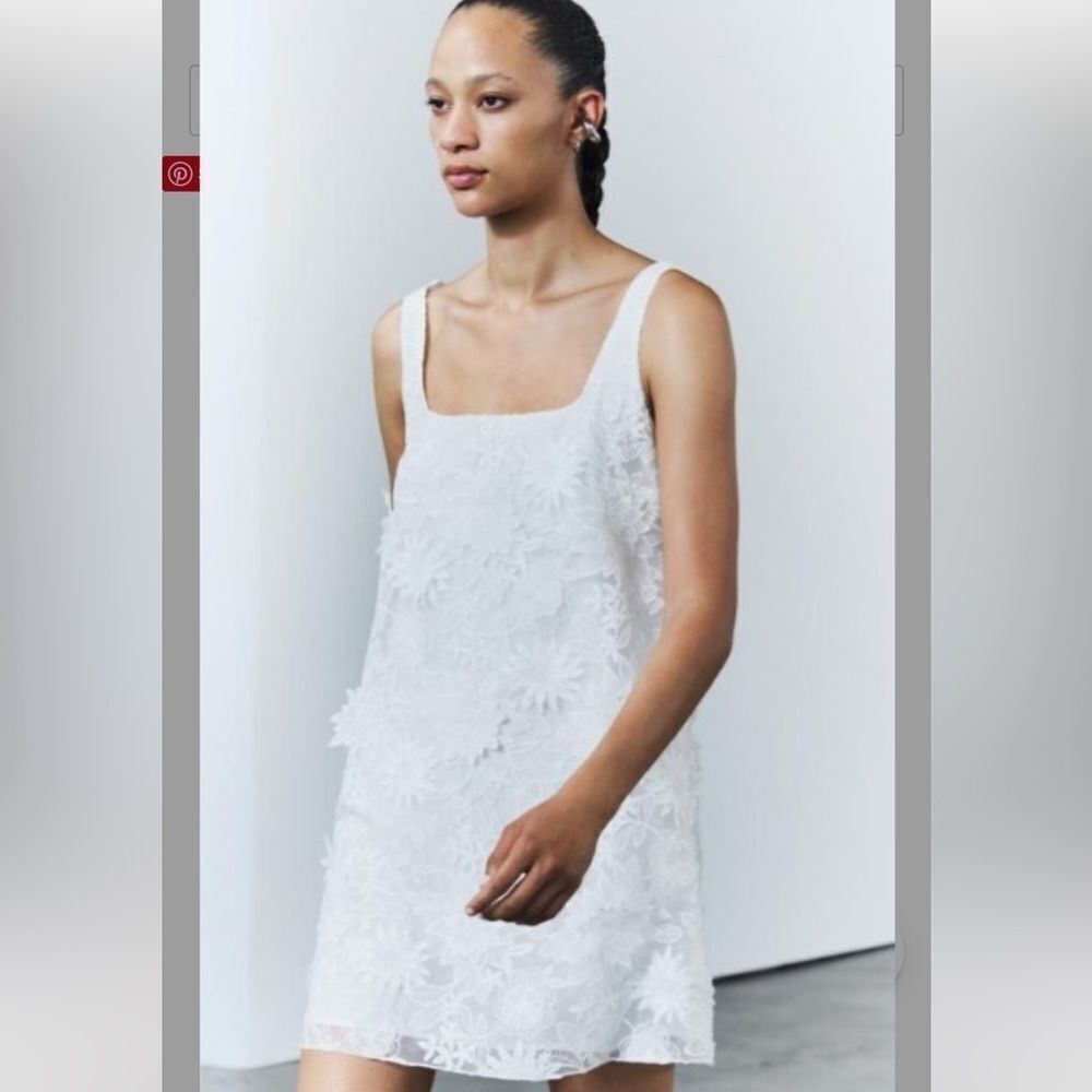 Zara embroidered mini dress - Picture 12 of 16